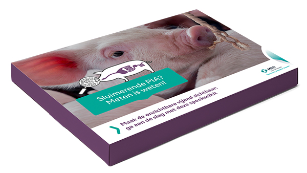 een doos met een afbeelding van een varken